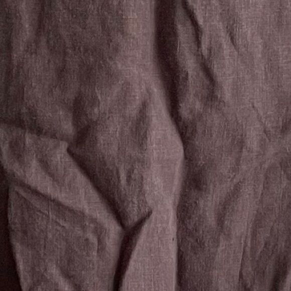 Bryn WALKER Linen Lagenlook Sleeveless Cowl Neck Tunic Elastic Bottom Brown XS - Picture 7 of 8